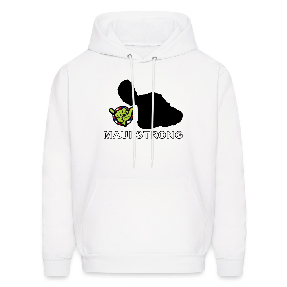 Maui Strong by Pono Hawaiian Grill Men's Hoodie - white