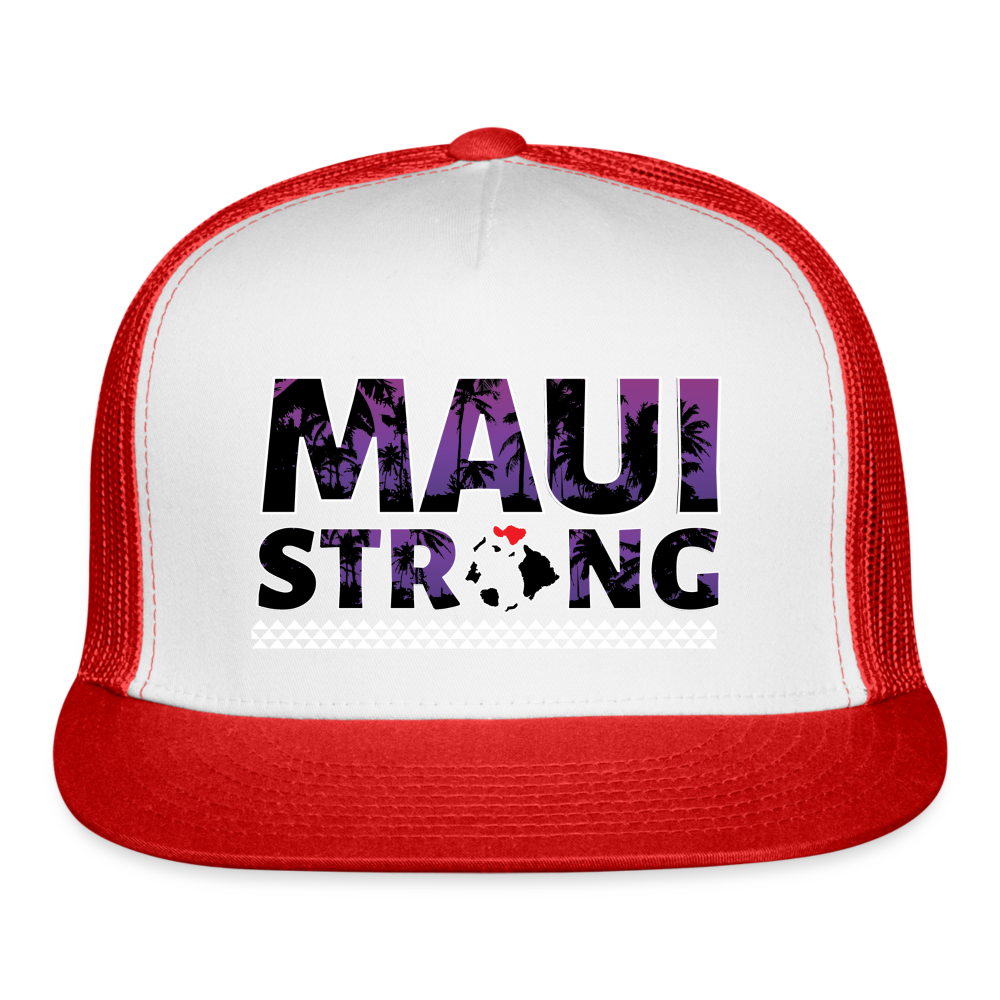 Maui Strong Hat - white/red