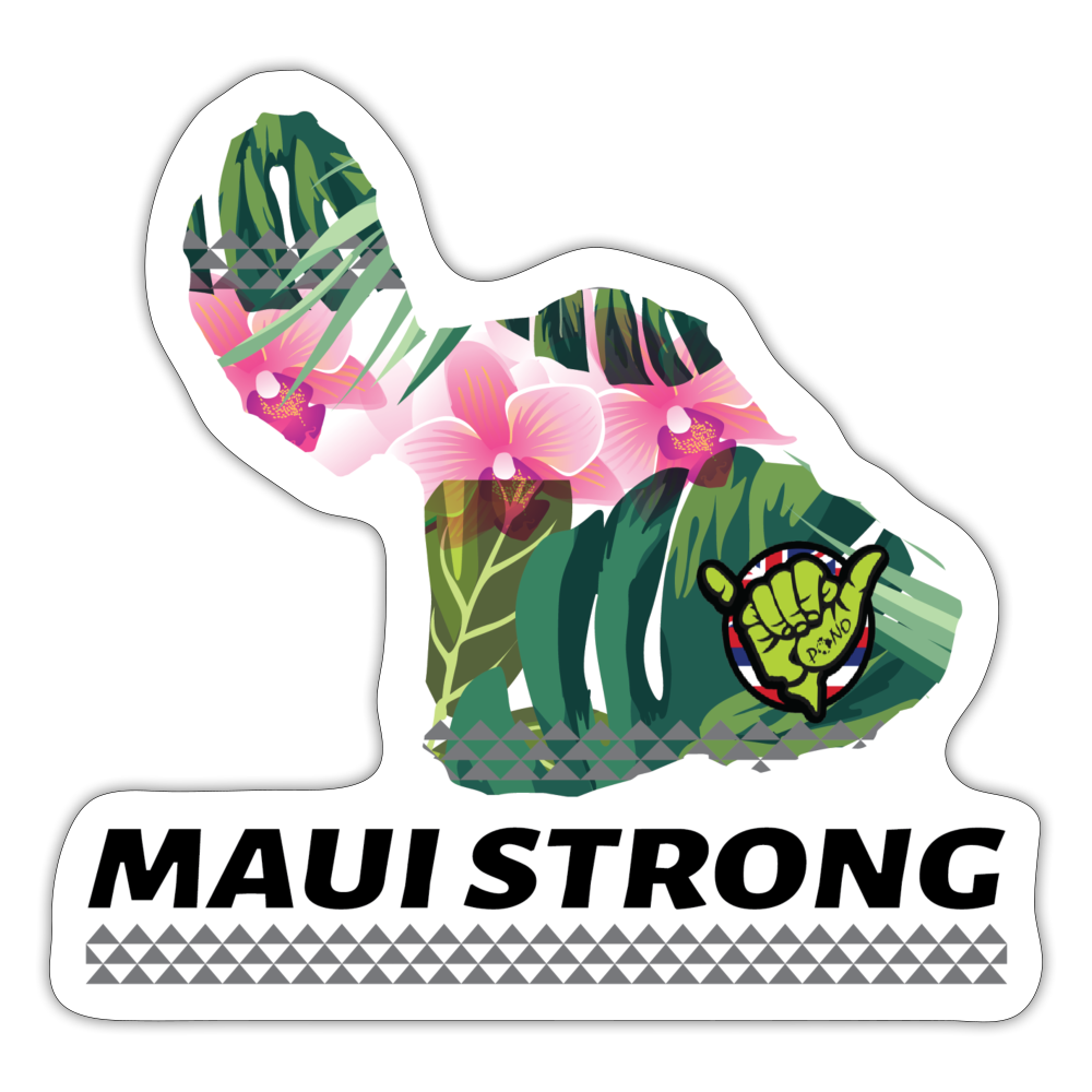 Maui Strong Sticker - white matte