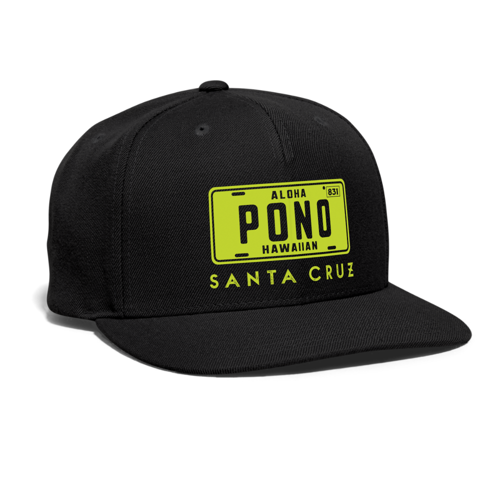 Aloha Pono Hawaiian Snapback Hat - black