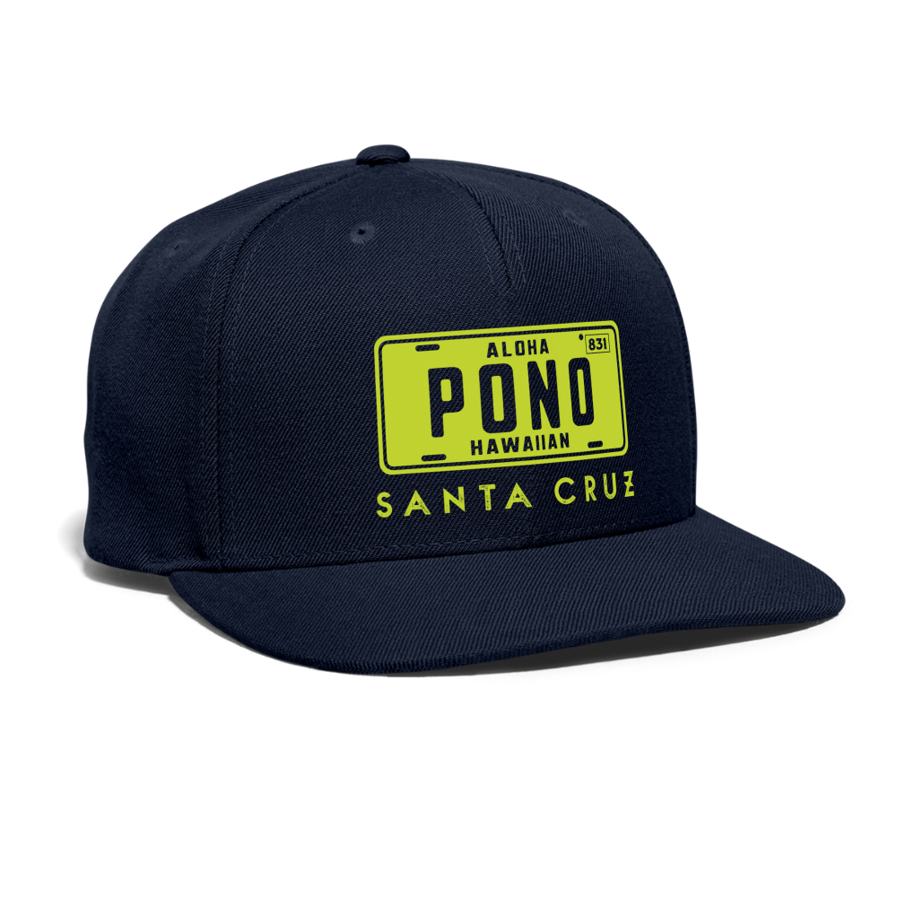 Aloha Pono Hawaiian Snapback Hat - navy