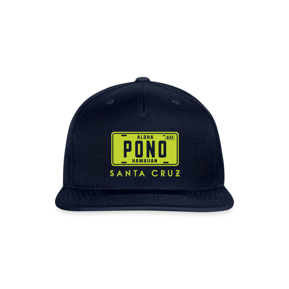 Aloha Pono Hawaiian Snapback Hat - navy