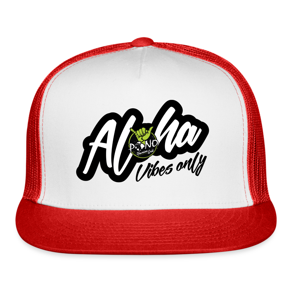 Aloha Vibes Only Hat - white/red