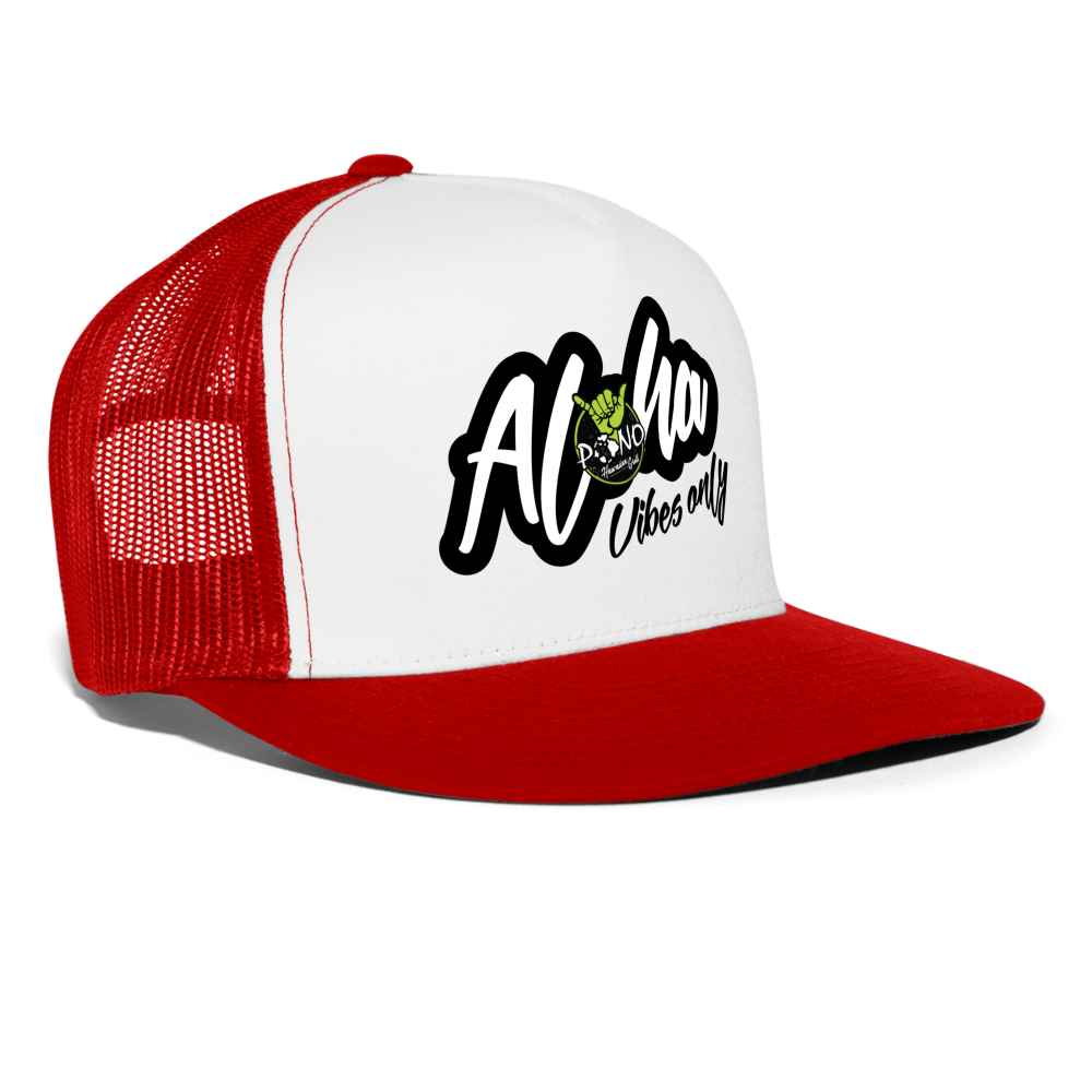 Aloha Vibes Only Hat - white/red