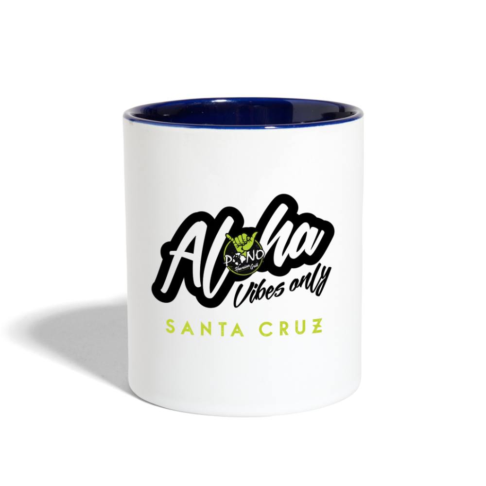 Aloha Vibes Coffee Mug - white/cobalt blue