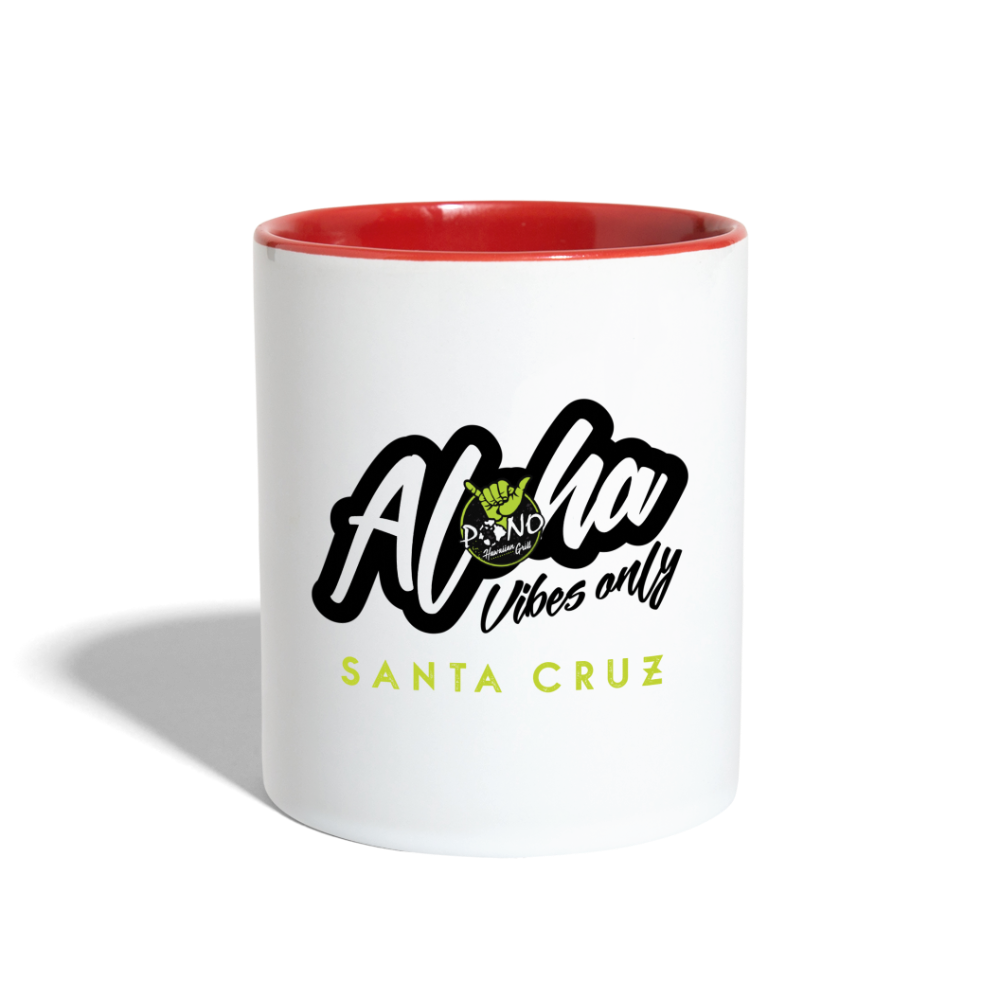 Aloha Vibes Coffee Mug - white/red