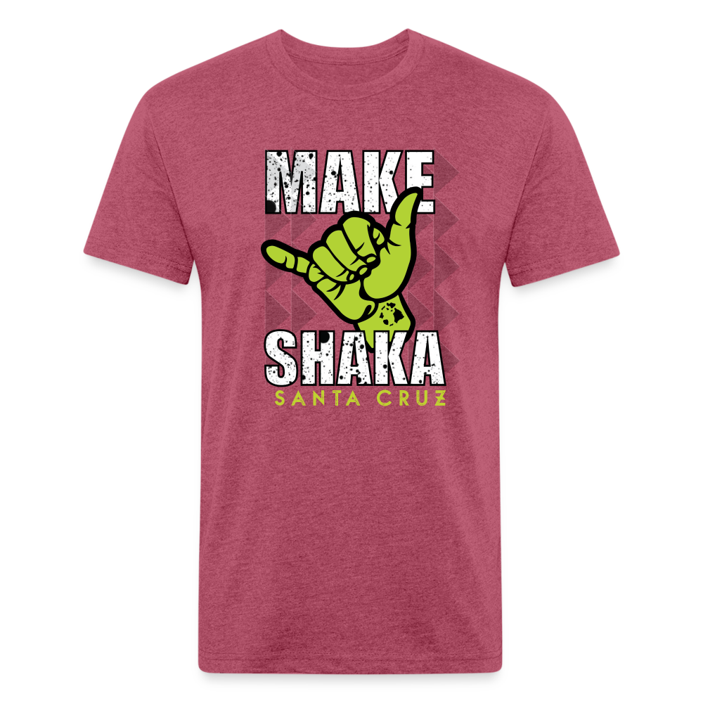 Make Shaka SC Tee - heather burgundy