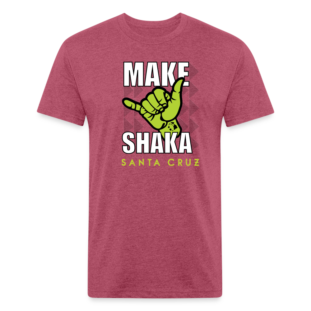 Make Shaka Men's Tee - heather burgundy