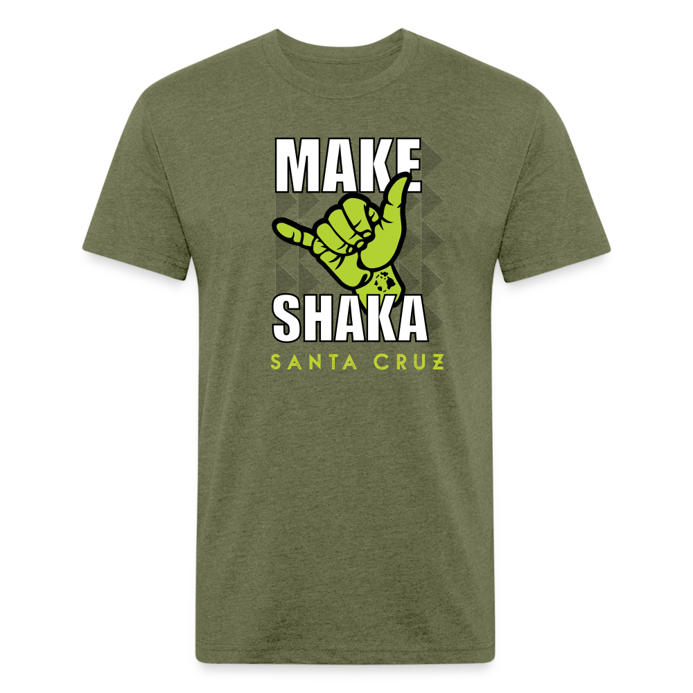 Make Shaka Men's Tee - heather military green