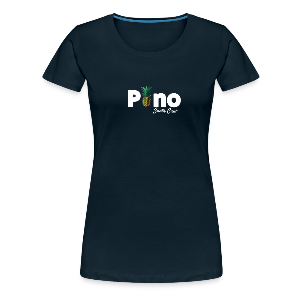 Pono Pineapple - Women’s Premium T-Shirt - deep navy