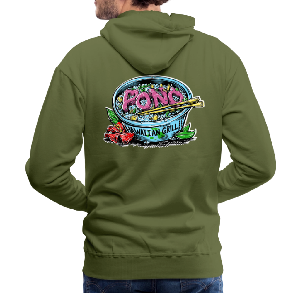 Da Poke Bowl Hoodie - by Shaun Logan - olive green