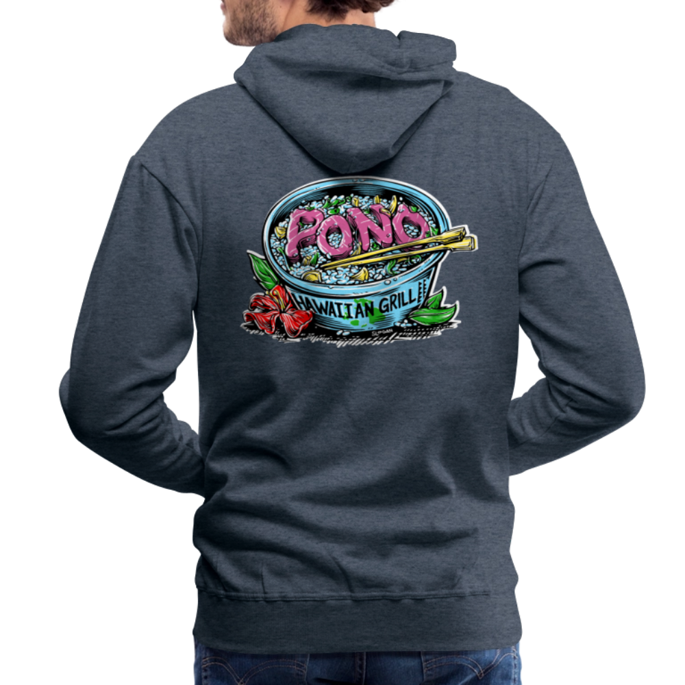 Da Poke Bowl Hoodie - by Shaun Logan - heather denim