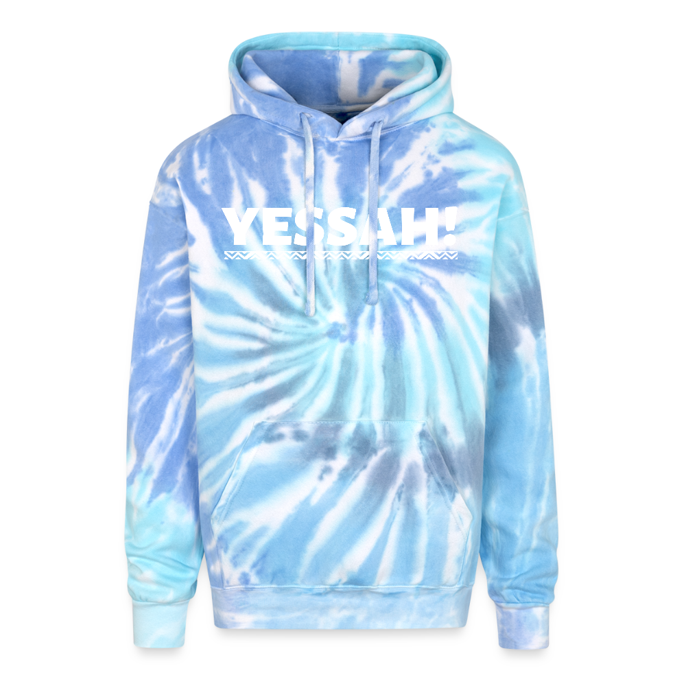 YESSAH TIED EYE HOODIE - blue lagoon