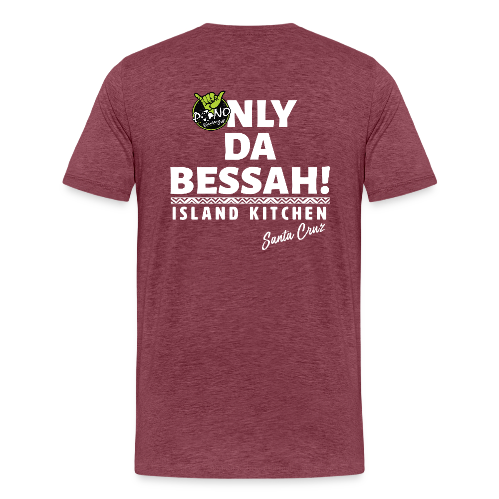 YESSAH TEE - heather burgundy
