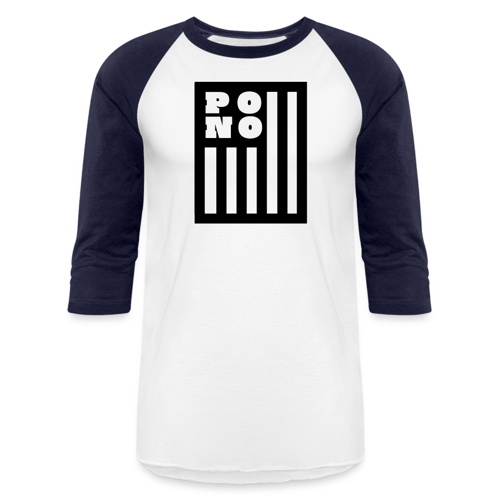 Pono USA Baseball Tee - white/navy