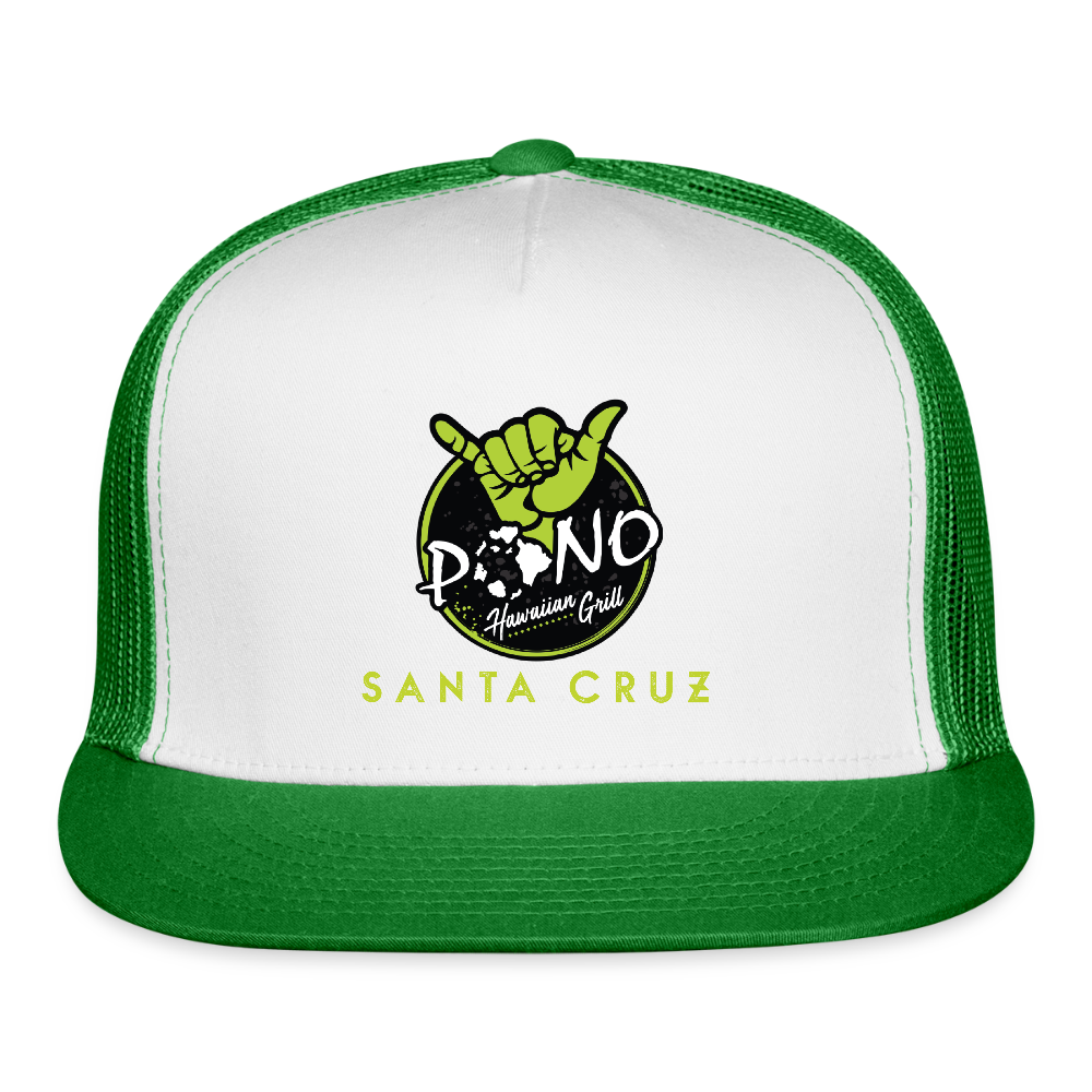 Pono Hawaiian Grill Shop Hat - white/kelly green
