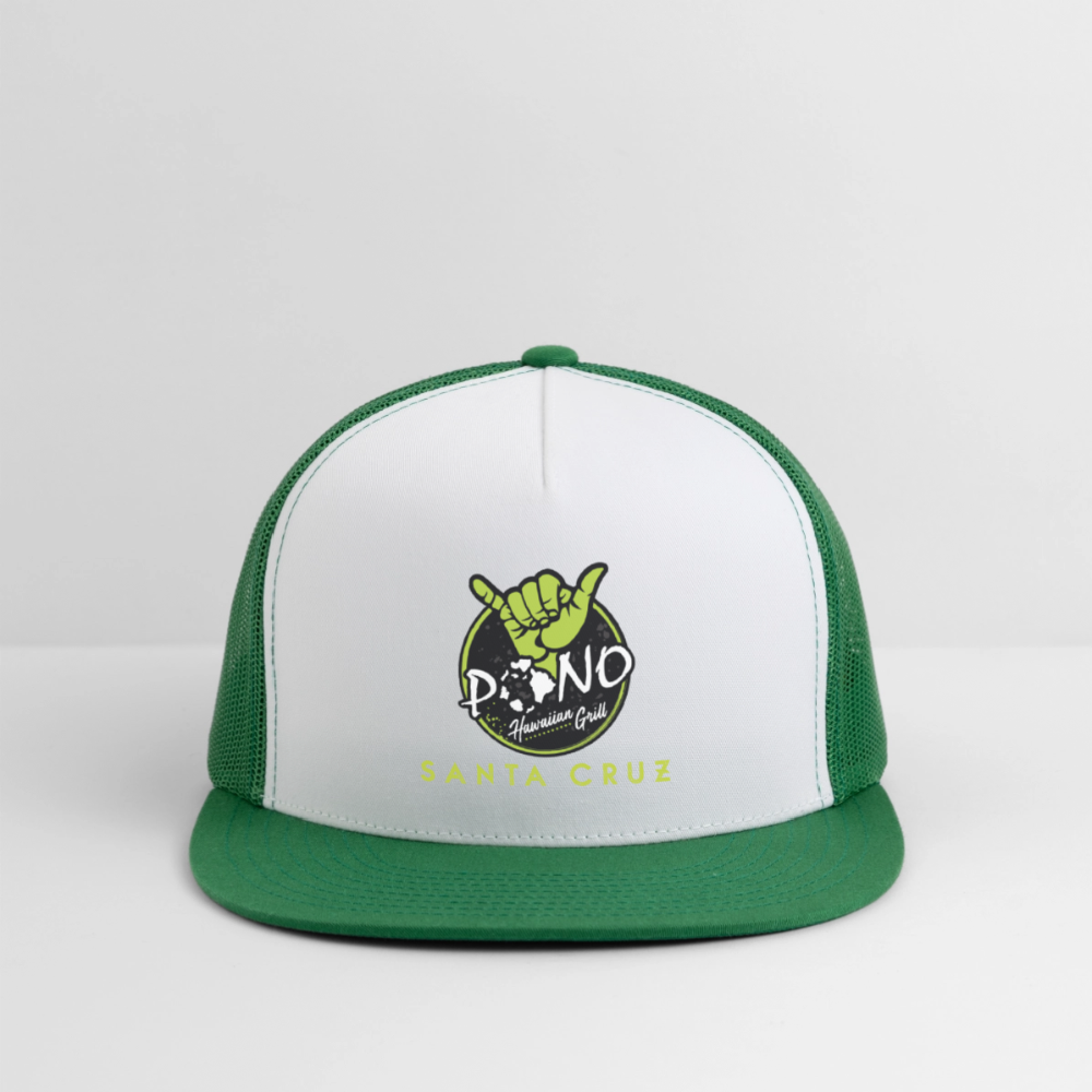 Pono Hawaiian Grill Shop Hat - white/kelly green