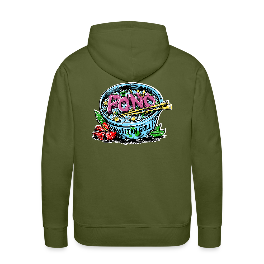 Da Poke Bowl Hoodie - by Shaun Logan - olive green