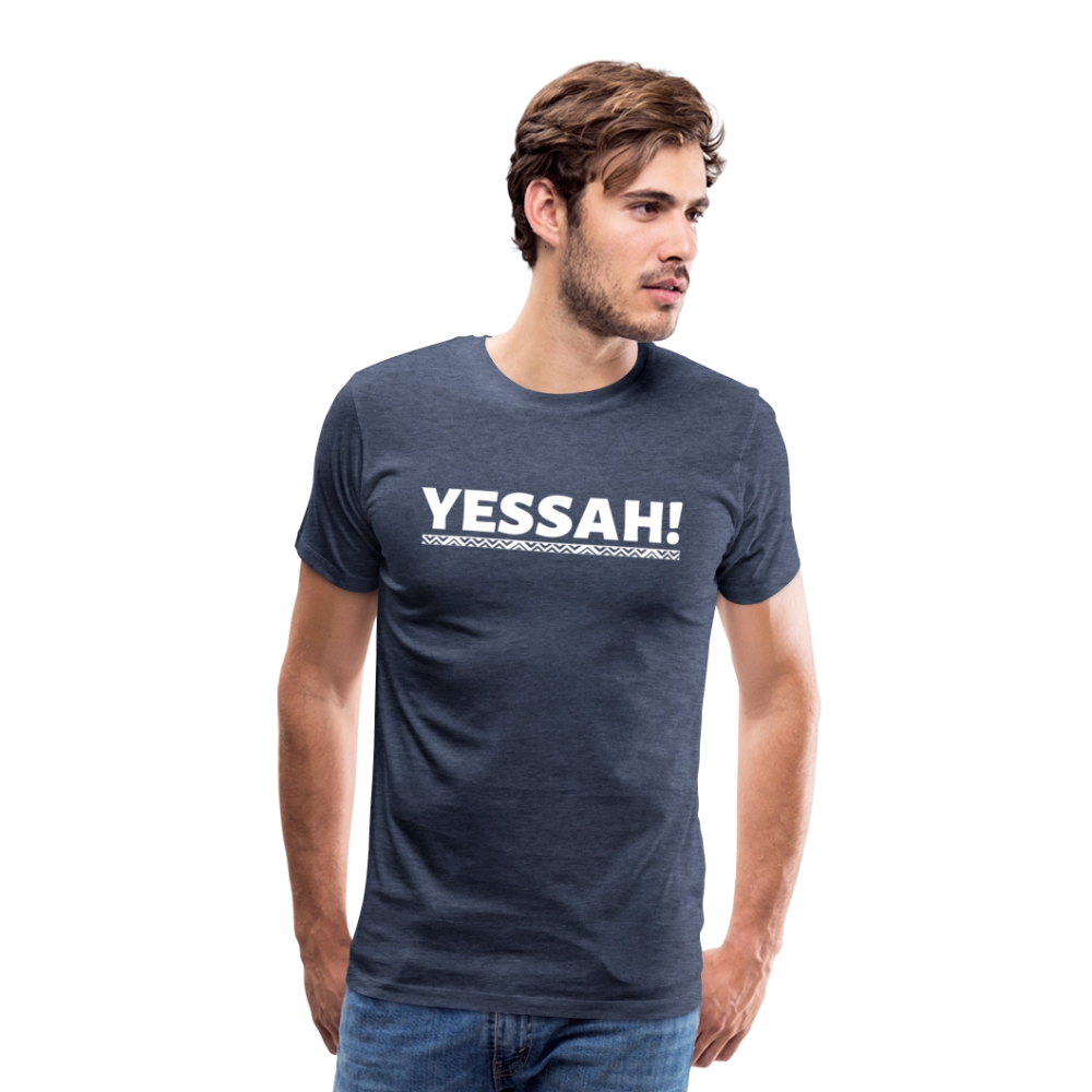 YESSAH TEE - heather blue