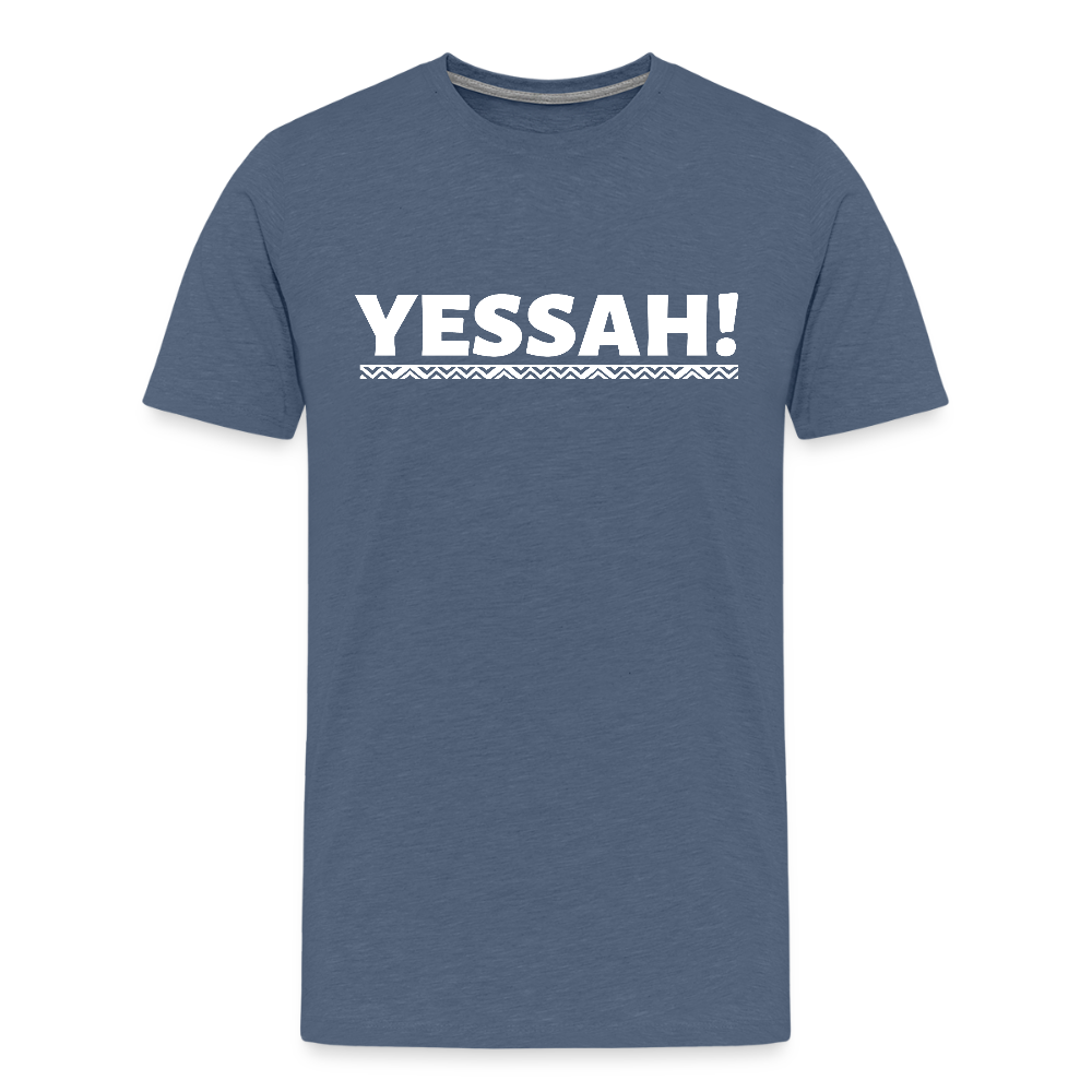 YESSAH TEE - heather blue