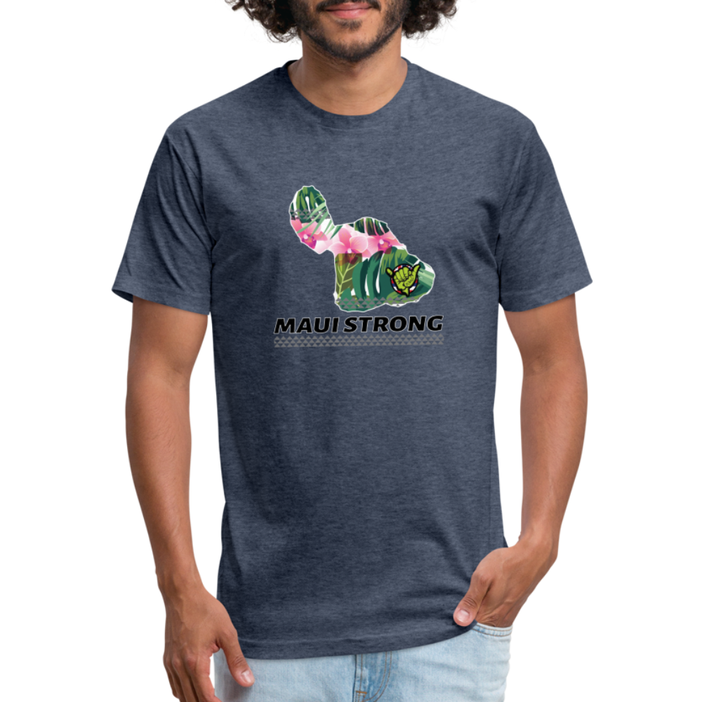 Maui Nui Strong Tee - heather navy