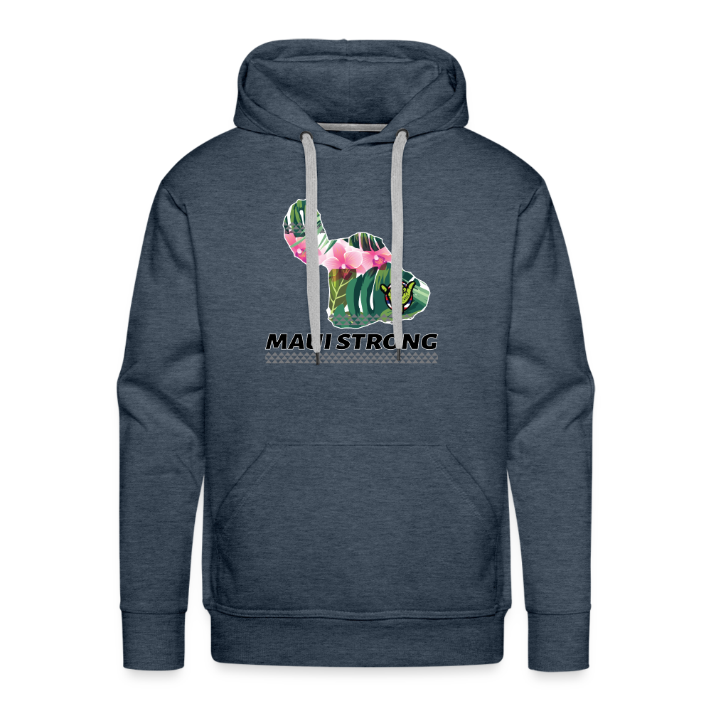 Maui Nui Strong Hoodie - heather denim