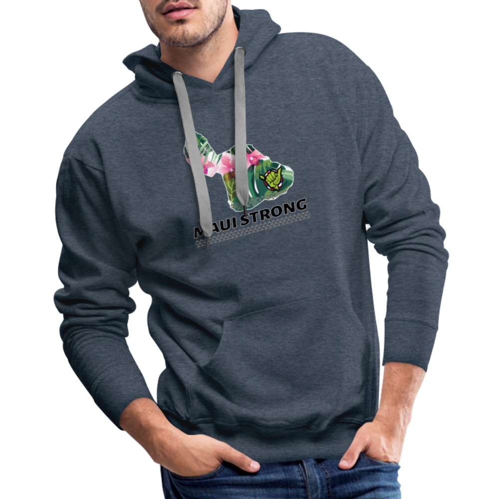 Maui Nui Strong Hoodie - heather denim