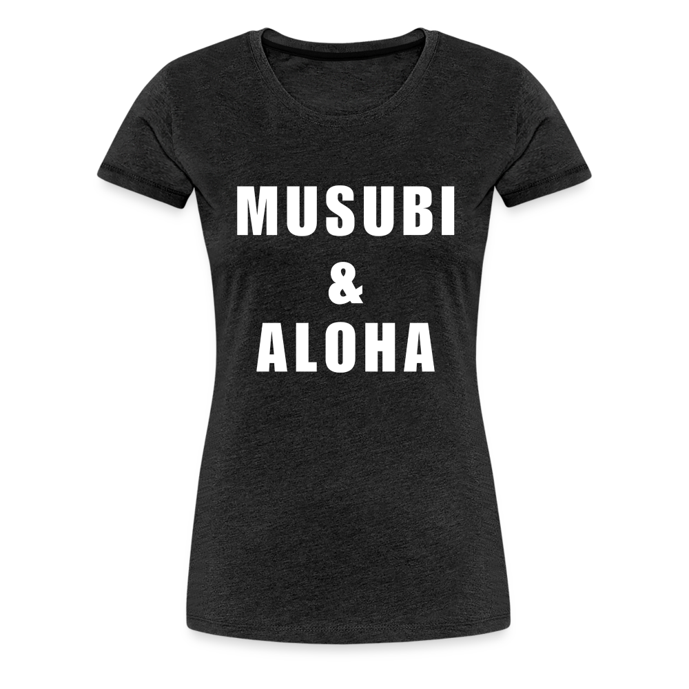 Women’s Musubi & Aloha Tee - charcoal grey