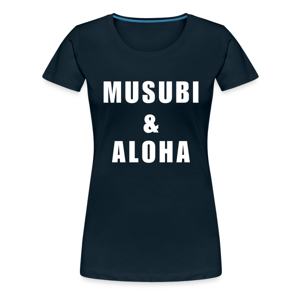 Women’s Musubi & Aloha Tee - deep navy