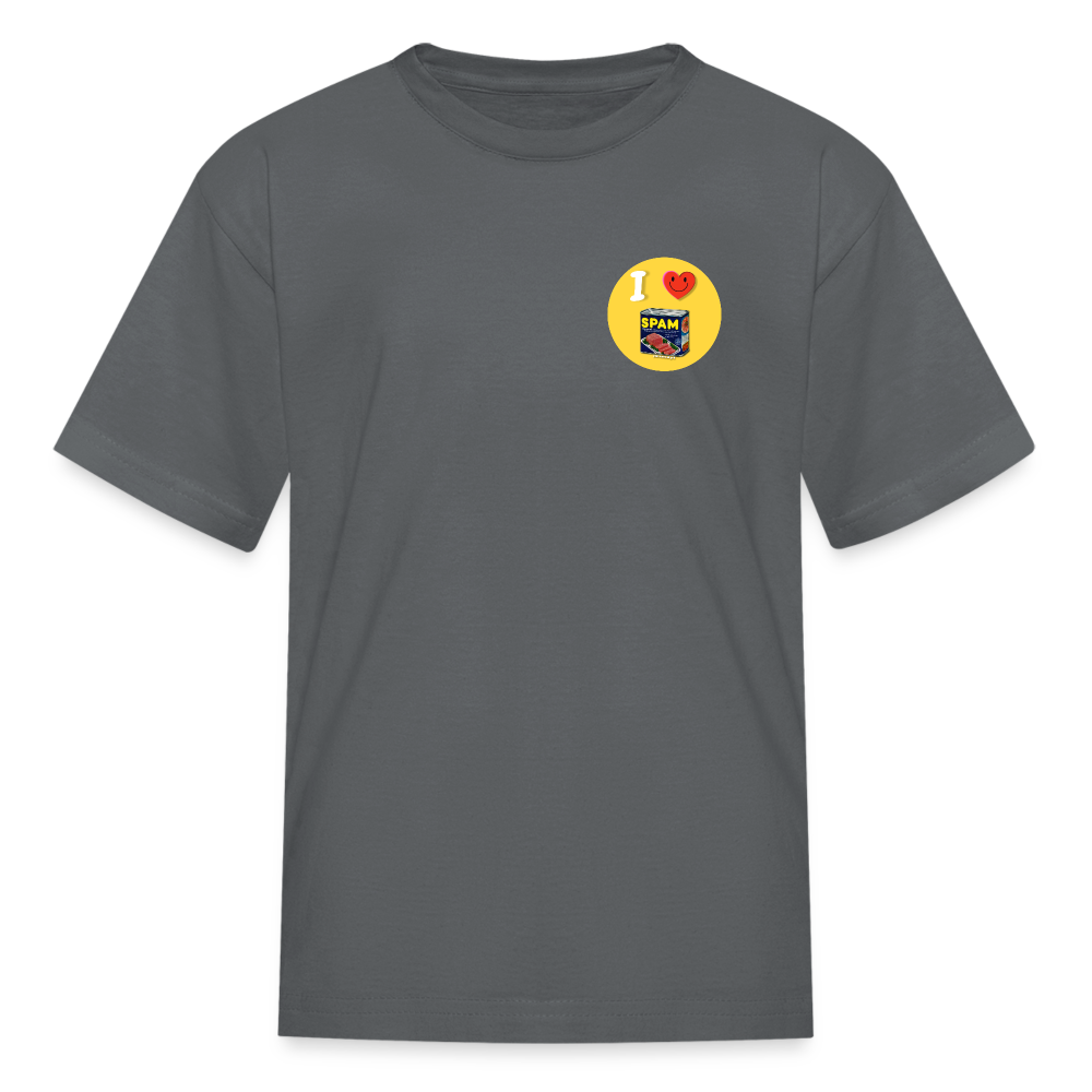 Kids' I ❤️ SPAM T-Shirt - charcoal