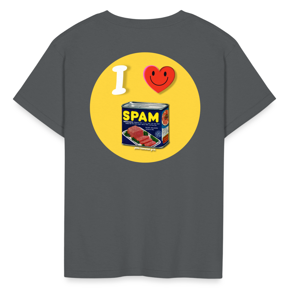 Kids' I ❤️ SPAM T-Shirt - charcoal