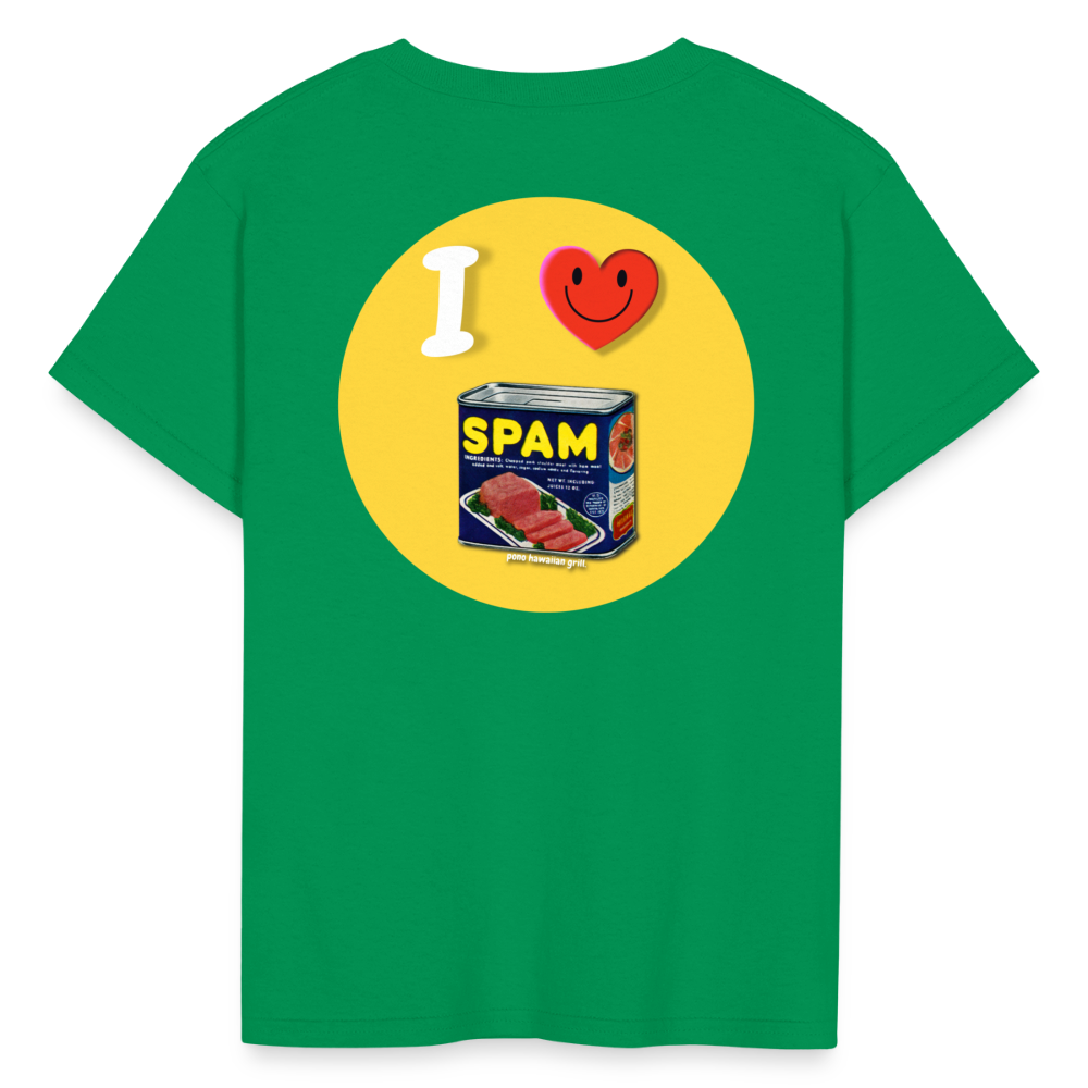 Kids' I ❤️ SPAM T-Shirt - kelly green