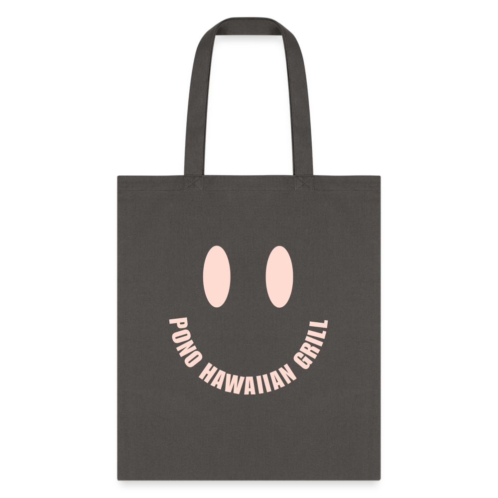 Happy Tote Bag - charcoal