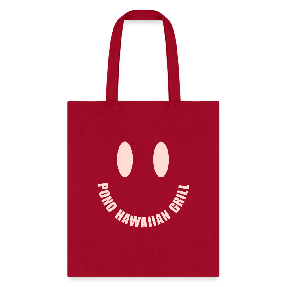 Happy Tote Bag - red