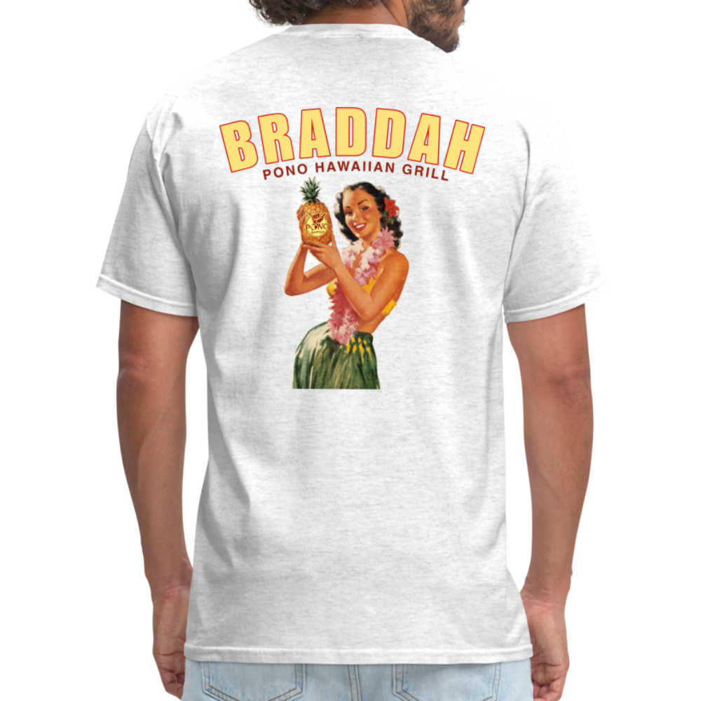 Braddah Tee - light heather gray